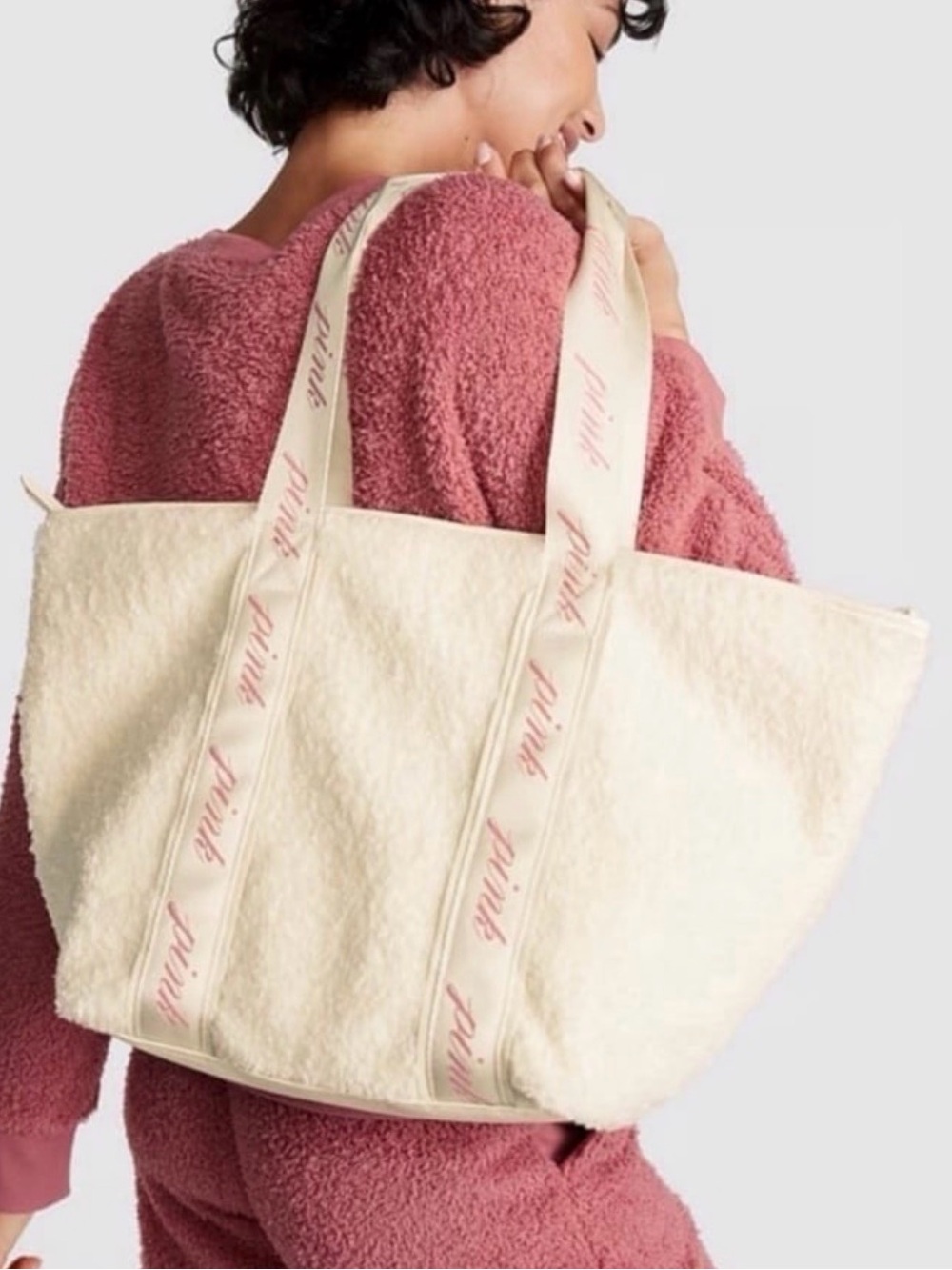 Victoria’s Secret Pink Sherpa Tote Bag